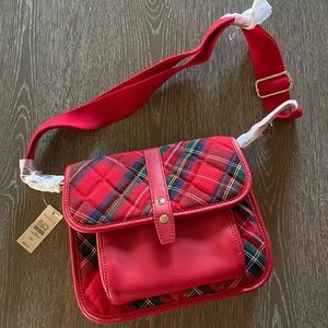 brand new with tags, plaid Talbots purse.